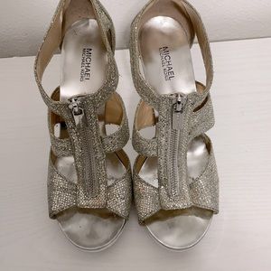 Michael Kors Sandals silver sparkly